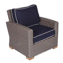 Royal Teak Collection SBCC-Navy Sanibel Outdoor Club Chair with Navy Seat