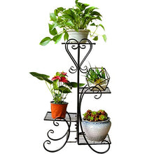 SIDUFHAOPKLL 4 Tiers Metal Home Flower Seeds Plant Display Stand Garden Instruments Pot Storage Rack Shelf Gardening Tools and Equipment