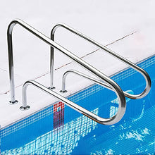 BSNANCA Swimming Pool Safety Hand Rail 2 PCS Pool Handrail, Swimming Pool Hand Rail Ladder Step Handrail 304 Stainless Steel Perfect Handle Swimming Pool Rail