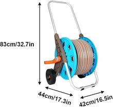 CFDZCP Portable Hose Pipe Reel，Garden Water Hose Storage cart Set，Multi-Function Sprinkler Nozzle for Garden Watering and Flushing，Outside Water Pipe Rack Winding Tool(with 70m Hose)