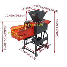 INTSUPERMAI Hay Cutter Pulverizer Grass Crusher 6-Blade Feed Crusher Grass Chaff Cutter Hay Cutter Machine Dry-Wet Straw Cutter with Conveyor and Feed Hopper 500-1000KG/H 220V