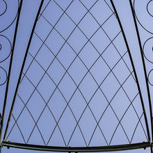 13ft. Tall Round Metal Garden Gazebo in Antique Finish (Antique Green)