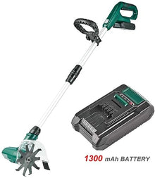 TREEYX Rotavator, 20V Portable Cordless Handheld Tiller/Rotavators/Cultivators for The Garden with Rechargeable Battery/Adjustable Handle, Perfect for Gardens