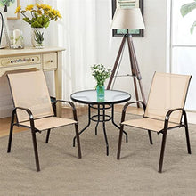 ONMYJFD 2 Pieces Patio Chairs Outdoor Dining Chairs Garden Terrace Yard with armrests