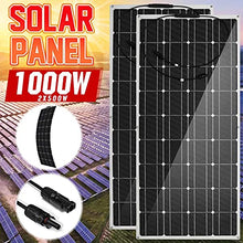 1000W 500W Solar Panel Flexible Solar Cell 18V ETFE DIY Cable Waterproof Outdoor Car RV Rechargeable Power System for Car RY (1000w) (500w)