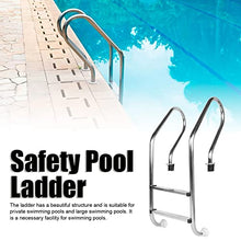 Stainless Steel Reverse Bend in-Pool Ladder for Above Ground Pools 2-Step Pool Step Ladder for Above Ground Swimming Hot Tub Bathtub Sauna or Whirlpool
