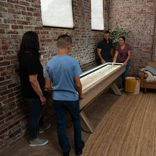 American Legend LED Shuffleboard with Buffet Top - Modern Style - Light Up LED Rails
