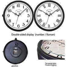 Kioxiuin Vintage Double-Sided Wall Clock with Pendulum - Retro Station Style Dial for Indoor and Outdoor Home Decor - Classic Garden Timepiece