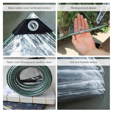 Jolan Waterproof Clear Tarp Curtains,Pergola Gazebo Transparent Tarpaulin Side Panels,Outdoor Curtains with Zip,0.3mm PVC Plastic Tarp Cover Sheet,Rain Curtains,with Grommets,W×H-3.5×3m(11.5 * 9.8ft)
