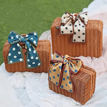 Storage Basket,Small Picnic Woven Portable Box with Handle Gift Boxes Flower Snack Handbag Outdoor Baskets Organizer