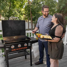 28 Inch Blackstone Griddle 2080 Original 3-Burner XL Griddle with Hood and Side Shelves Outdoor Flat Top Grill