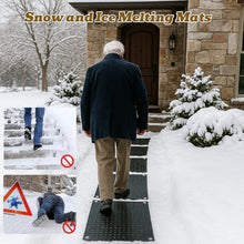 iumLeap Heated Snow Melting Mats for Driveways, Anti-Slip Electric Ice Melt Rubber Pads for Decks, Sidewalks, Walkways, Stairs, Custom Sizes, 2 in/h Snow Removal Speed, 5 Pcs-10x30in