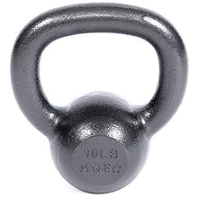 Ader Sporting Goods Ader Premier Kettlebell Set w/DVD & Free Rack Rubber Mat Grey, Black