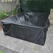 Furniture Cover 210D Oxford Protective Patio Furniture Covers Garden Table Waterproof Windproof(210D Silver,330x220x90cm)
