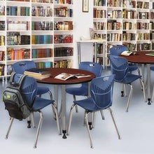 Romig Kee 30" Round Height Adjustable Classroom Activity Table Cherry/Grey