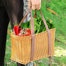 Storage Basket,Handwoven Rattan Picnic with Handle: Versatile for Market Finds and More