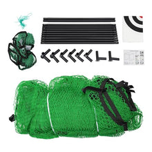 Eleeferri Golf Hitting Cage with Practice Net & Swing Mat Green Black White
