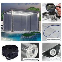Zipper Tarps, Pergola Patio Gazebo Balcony Weatherproof White Transparent Tarp, Outdoor Tarp Curtains With Zipper Doors, Weatherproof, Balance Indoor And Outdoor Temperature ( Size : H3xW10m/H9.8xW32.