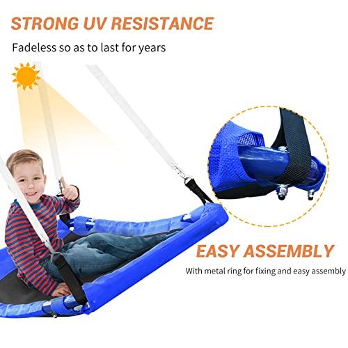 Kiriner 5-in-1 Heavy Duty Backyard Swing Set Orange & Blue