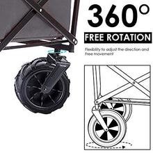 Camping Handcart, Garden Transport Trolley Folding Camping with Lining4-Wheel