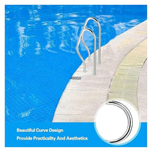 Pool Handrail Pool Stair Rail Pool Railings Pool Safety Hand Rail, Pool Railing, 304 Stainless Steel Kit, Silver, Rustproof Pool Handrail(2 - pcs)