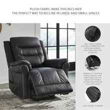 Signature Design by Ashley Oatman Power Lift Recliner, Carbon