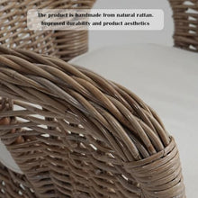 Apk i bc Indoor Outdoor Garden Chair,Leisure Rocking Chair,Hand-Woven, Lightweight, Suitable for Cafes, Load Capacity 150Kg(Wood Color,56 * 64 * 89)