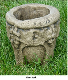 CC Outdoor Living Set of 2 River Rock Finished Outdoor Decorative Urn Planters 37" Ivory