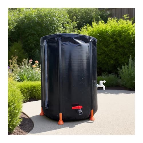 GPDJHRTI Rainwater Barrels, Made of Tough Fabric, with Good Tear Resistance(Black,1000L)