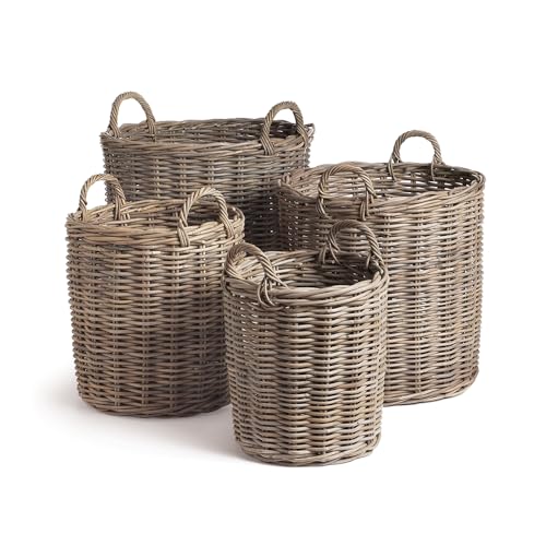 Napa Home & Garden Napa Home & Garden Normandy Round Basket, Set of 4 Grey