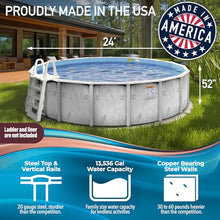Shop Square 24 Ft x 52 Inch Steel Wall Above Ground Pool Silver