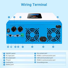 SUNGOLDPOWER UL1741 5000W Hybrid Solar Inverter,48V DC to 110V/120V AC,All in One,80A MPPT Solar Charger and 40A AC Battery Charger Pure Sine Wave for Off Grid System(NO Parallel)