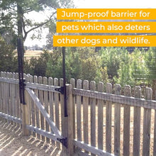 Dog-Proofer Vertical Fence Extension System - Includes Galvanized Steel Extenders and Industrial Poly Mesh to Prevent Jumping Over Fences, Extends Fencing Height by 3 Feet, 100 Foot Kit
