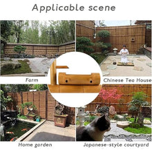 GenSDH Handmade Bamboo Fountain, Zen Water Feature with Drinking Spout, Outdoor Garden Water Sprinkler, Feng Shui Ornament with Pump, for Bird Bath, Patio, Balcony, Lawn, Pond,31.5in
