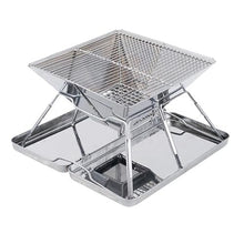 Outdoor Portable BBQ Grill Stainless Steel Folding Picnic Charcoal Barbecue Grills Home Camping Barbeque Tool