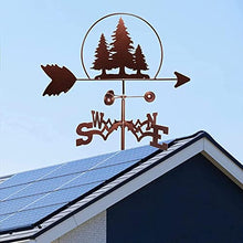 Weathervane Roof Weather Vane Black Weather Vane Wind Direction Indicator Kit Metal Bracket Weather Vane for Roof Garden Home Garden Sheds Fence Posts Pergola (Train)