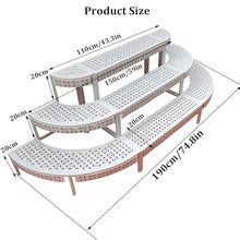 Laohucai 3 Tier Plant Stand Flower Pot Rack Garden Display Shelf Flower Pot Holder Storage Rack Heavy Duty Display Planters Organizer Indoor Outdoor for Patio Garden Balcony Patio Yard(White)