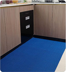 GONCBKVN Non-Slip PVC Drainage Mat Commercial Wet Area Floor Mats for Indoor Outdoor Restaurant Kitchen Bar Swimming Pool, 5mm/0.2inch Thick, Can Be Cut, Blue (Color : Blue, Size : 120cmX300cm)