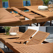 Amazonia Rectangular Extendable Patio Dining Set with 12 Chairs, 13-Piece Grey
