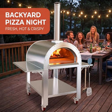Garvee 32" Outdoor Wood‑Fired Pizza Oven,Stainless Steel Grill Oven