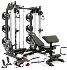 MiM USA Pro Master 1001 Smith Machine Functional Trainer Black