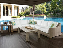 Padma's Plantation Nautilus Outdoor Left Facing Loveseat Grey