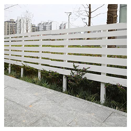 Garden Wooden Fence,Easy Plug-in Tree Decorative Edging Border,Outdoor DIY Assembled Landscaping Partitions for Flower Beds Lawns Paths,White,10PCS(100X100CM)