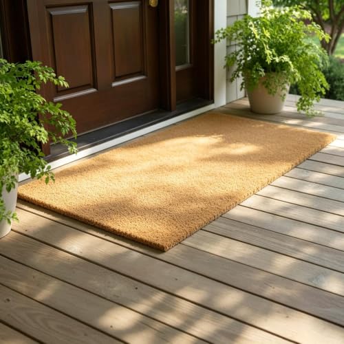 Syibelterr Coco Doormat with Heavy-Duty Backing Non Slip Welcome Door Mat
