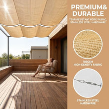 FENGZEQUAN Retractable Sun Shade Canopy, Wave Shade Sail with High-Density Polyethylene Fabric, Sliding Pergola Cover for Patio, Garden, Backyard, Deck,Mesh Tarp(W1.5*L20m/W4.92*L65.62ft)