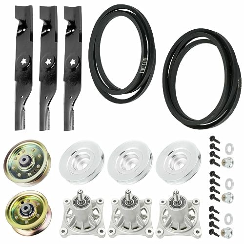 48" Deck Spindle Blade Pulley Belt Rebuild Kit for GT5000 Lawn Mower,Replacement for Craftsman OEM