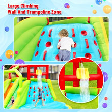 WELLFUNTIME Large Inflatable Water Slide Park with Air Blower