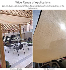 WYBB Shade Cloth Beige Lightweight Shade Cloth Panels, Outdoor Patio Shade Netting Mesh Fabric, for Balcony/Courtyard/Carport/Playground, 90% UV Protection & Dustproof (Size : 6m x 7m)