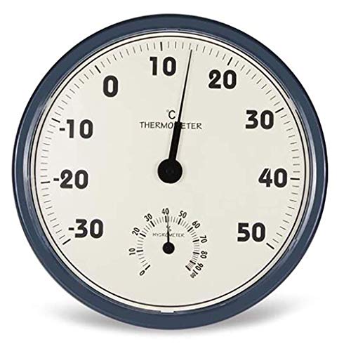 Wall-Mounted Hygrometer Indoor Outdoor Round Large Thermometer Humidity Meter Garden Home Office Decor Ornament