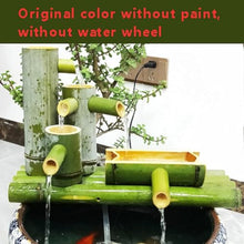 Primary Color Bamboo Fountain Kit, Solar Water Feature, Zen Flowing Waterscape Decoration, Bamboo Fish Tank Filter Ornament, Landscape Fountain, for Garden, Yard, Pond, 17.7in